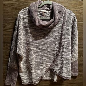 Calvin Klein Textured Cowl Neck Sweater - Lavender